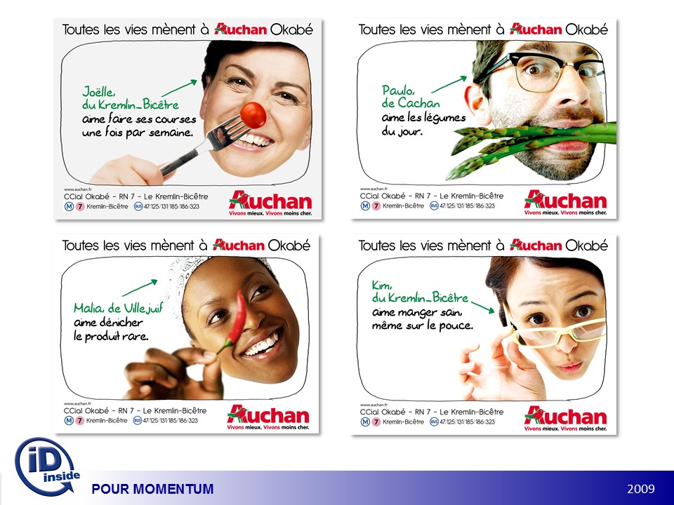 Illustration Campagne d'activation commerciale Auchan, toutes les vies mènent à Okabé, Patrick Lecercle, ID Inside